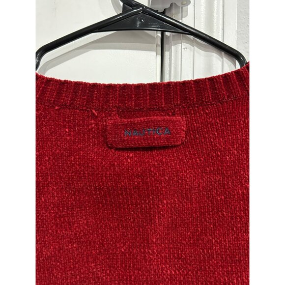 Nautica Red Crewneck Long Sleeve Sweater XL - Picture 6 of 10